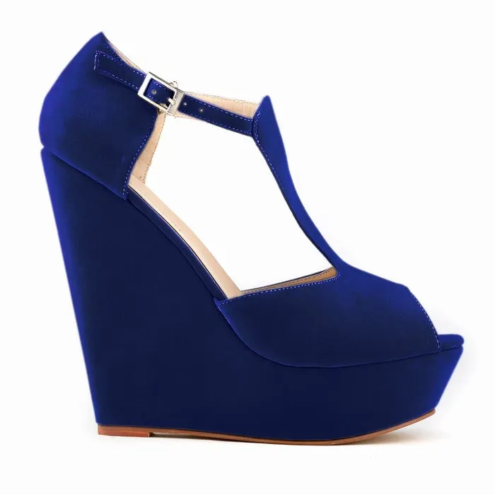 Women's Casual Wedge Heel Suede Roman Fisherman Sandals