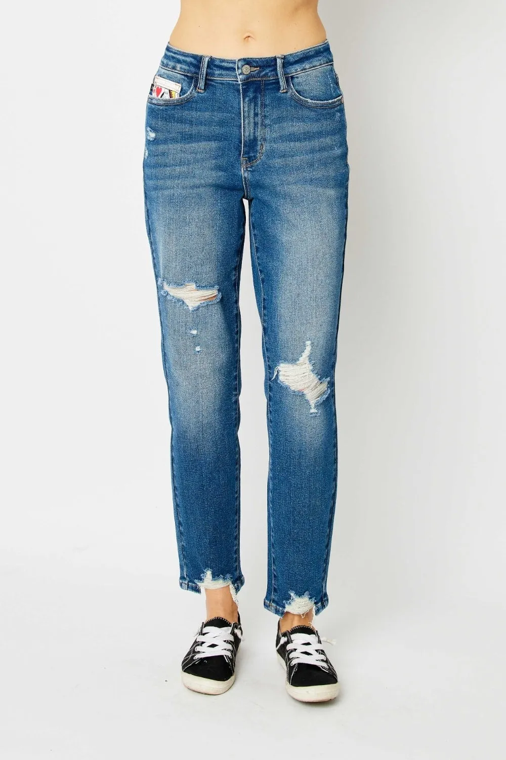 Women's Judy Blue Full Size Distressed Slim Jeans