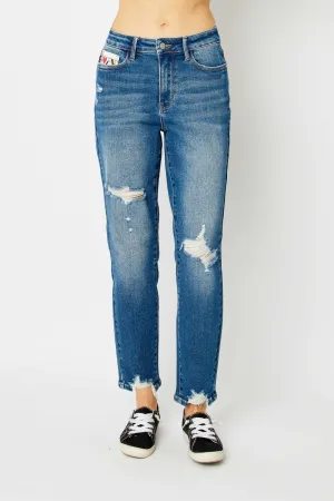 Women's Judy Blue Full Size Distressed Slim Jeans