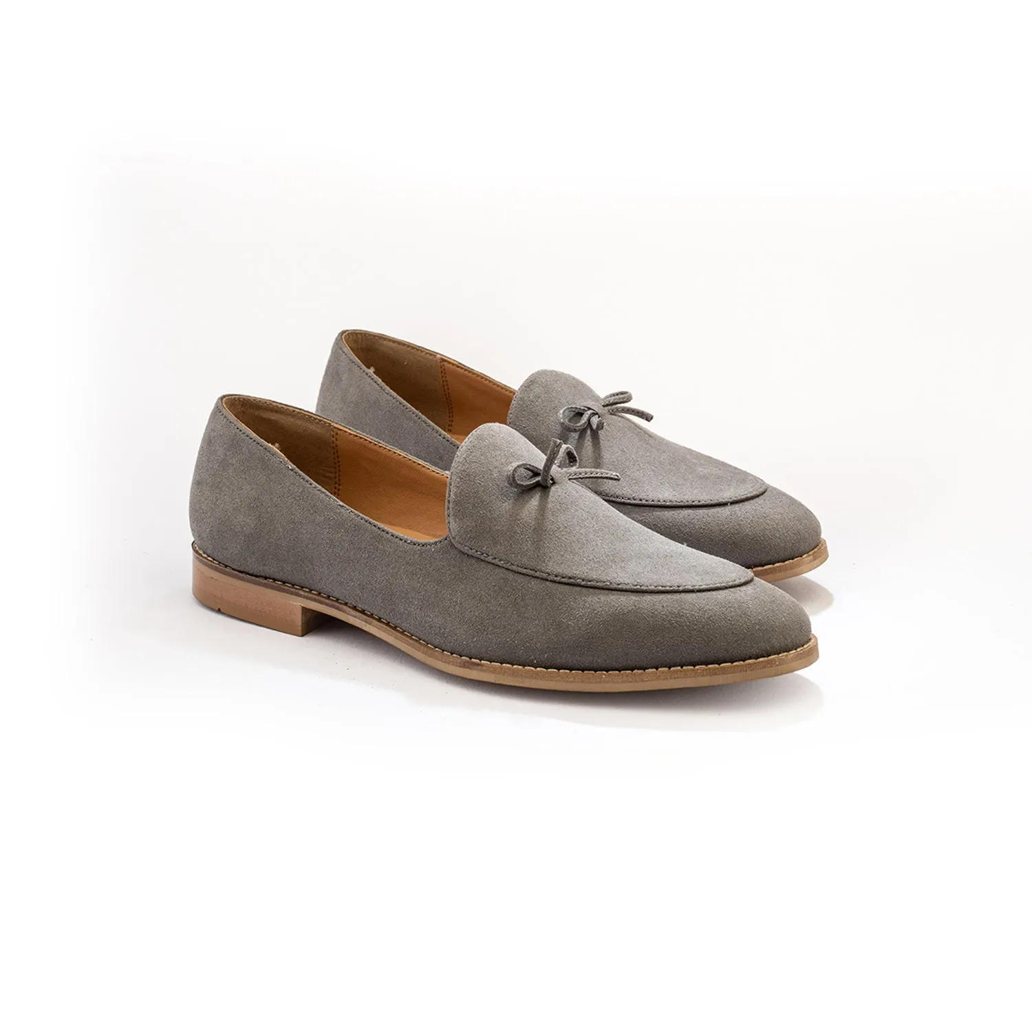 Wyld Faux-Suede Slip-Ons – Pastel Grey